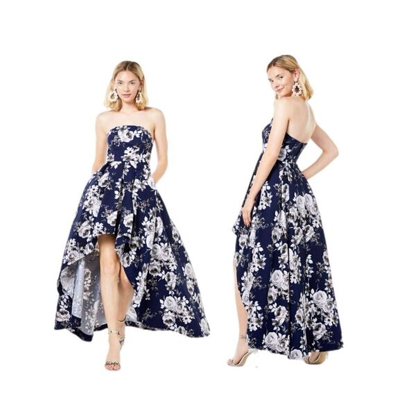 Speechless Juniors’ Strapless High-Low Gown - Picture 1 of 6